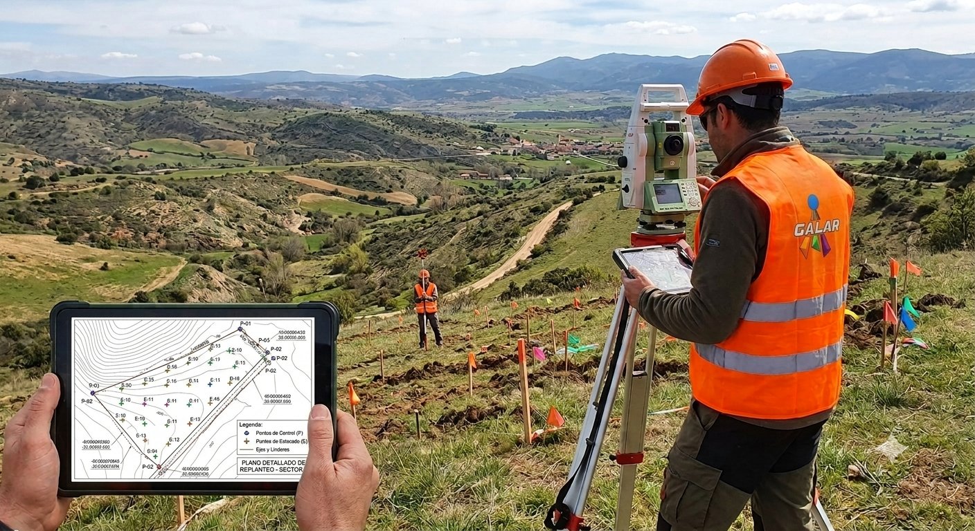 Levantamiento topográfico con tablet y estación total